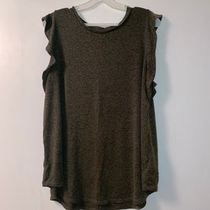 Beautiful olive green knit tank top